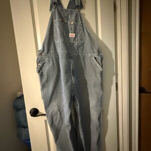 Striped Blue Men’s Denim Overalls